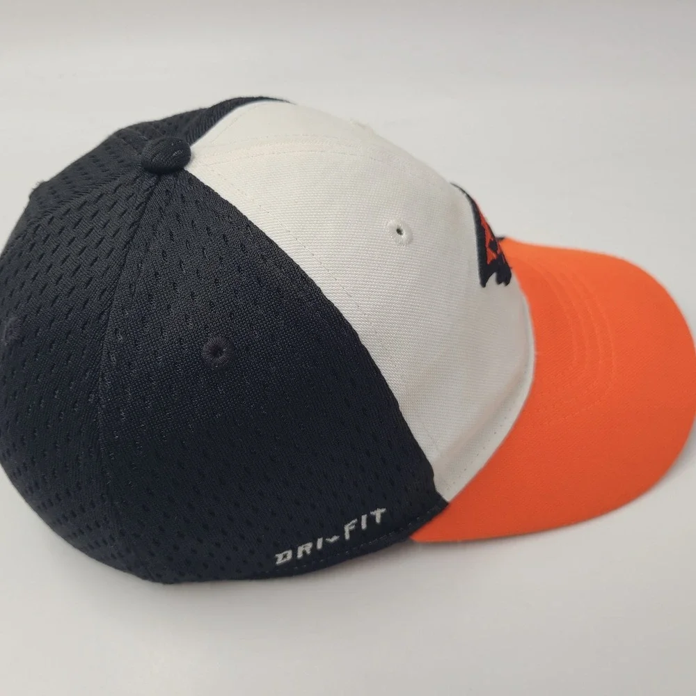 Youth Oregon State Beavers Hat Fitted Mesh Nike White Orange Black NCAA Dri-Fit